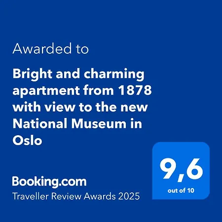 Bright And Charming From 1878 With View To The New National Museum In Apartment Oslo